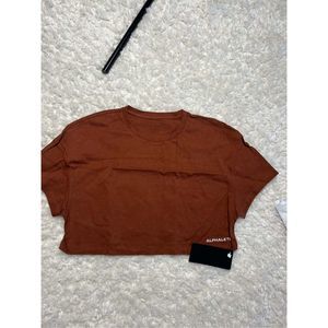 Heavy Cotton Dropped Shoulder Crop, Medium